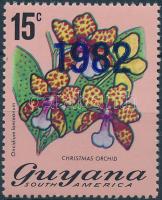 Flower overprinted stamp, Virág felülnyomással