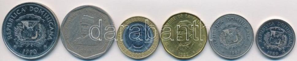 Dominikai Köztársaság 1989-2008. 5c-25P (6xklf) fémpénz T:vegyes
Dominican Republic 1989-2008. 5 Cen...