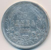 Bulgária 1885. 5L Ag T:2-,3 Bulgaria 1885. 5 Leva Ag C:VF,F