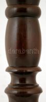 Díszes fa posztamens, jelzés nélkül, m: 90,5 cm