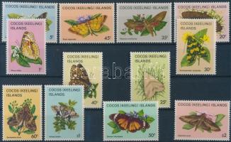 12 db Lepke bélyeg, Butterfly 12 diff. stamps
