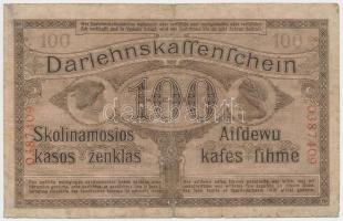 Orosz Briodalom/I. világháború/német megszállás/Darlehnskasse Ost/Kowno 1918. 100M T:III,III-
Russia...