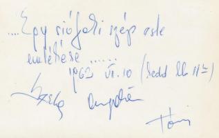 1962 "Egy siófoki szép este emlékére", feliratozott fotó, 9x14 cm