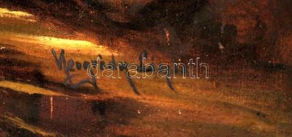 Neogrády jelzéssel: Ősz a tóparton, olaj, vászon, 53×69 cm