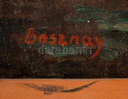 Bosznay jelzéssel: Őszi tisztás, olaj, vászon, fa keretben, 46×68 cm