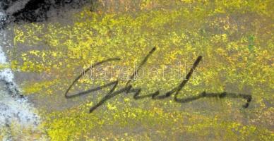 Gráber jelzéssel: Női akt háttal, pasztell, karton, 64,5×50,5 cm