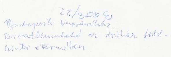 cca 1960 Budapesti nagyáruház, divatbemutató, feliratozott fotó, 13x18 cm