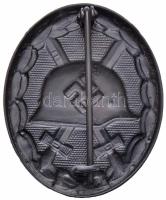 Német 3. Birodalom 1939. "Sebesülési jelvény fekete fokozata" préselt acéllemez kitüntetés...