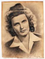 Révay jelzéssel: Karády Katalin (aláírt). Ceruza, papír, felcsavarva, 45×34 cm