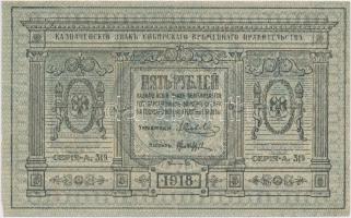 Orosz Polgárháború / Szibéria és Urál / Ideiglenes Szibériai Igazgatás 1918. 5R T:III Russian Civil War / Siberia and Urals / Provisional Siberian Administration 1919. 5 Rubles C:F