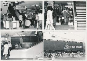 1974 Karai Sándor képriportja a miskolci Centrum áruházban átadott mozgólépcsőről, melyet a budapest...