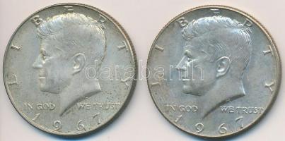 Amerikai Egyesült Államok 1967. 1/2$ Ag Kennedy (2x) T:2 USA 1967. 1/2 Dollar Ag Kennedy (2x) C:XF