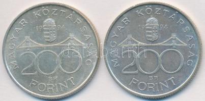 1994. 200Ft Ag "Deák" (2x) T:2,2-