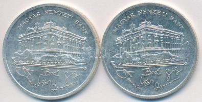 1992. 200Ft Ag "MNB" (2x) T:2,2-