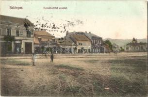 Belényes, Erzsébet tér, Kohn Salamon üzlete, Bogdan D. J. üzlete / square, shops