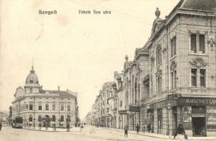 Szeged, Fekete Sas utca, Felső Kereskedelmi Iskola, Markovics Lajos üzlete, Zálogház