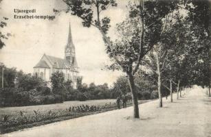 Szeged, Újszeged; Erzsébet templom, Grünwald Herman kiadása (fl)