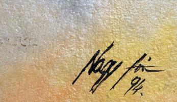 Nagy jelzéssel: Női fej. Olaj, karton, 68×44 cm