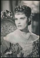cca 1940 Karády Katalin (1910-1990) egy filmjelenetben, DEDIKÁLT fotó, MFI Fotó, 28x19 cm
