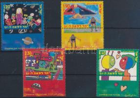 Gyermek rajz pályázat: a bélyeg jövője tabos sor, Children's drawing competition: future of stamp set