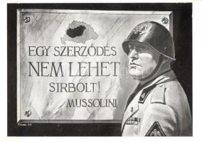 'Egy szerződés nem lehet sírbolt!' Mussolini, irredenta 'Magyar Nemzeti Szövetség' s: Köves