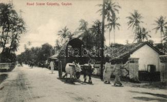 Colombo, Kollupitiya, Colpetty; Road scene, folklore