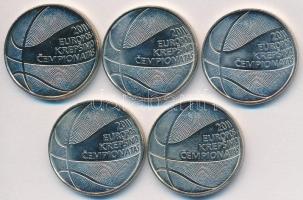 Litvánia 2011. 1L Ni "Kosárlabda EB" (5x) T:1,1-
Lithuania 2011. 1 Litas Ni "Basketba...
