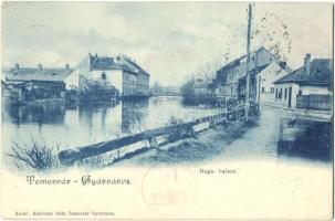 Temesvár, Gyárváros, Bega balsor, Králicsek Béla kiadása / river (EK)