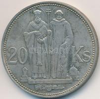 Szlovákia 1941. 20K Ag "Cirill és Metód" T:2,2- Slovakia 1941. 20 Korun Ag "St. Kyrill and St. Methodius" C:XF,VF