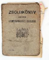 1944 Zsoldkönyv és egyben személyazonossági igazolvány, benne egy a hadikórház által kiállított érdekes igazolással