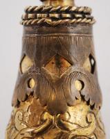 Ezüst (Ag.) kehely, talprész: tűz aranyozott, pótolt csiszolt lápisz lazúrit kövekkel díszített, pon...