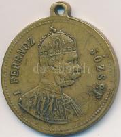 1896. "Millenniumi Emlék 896-1896 / I. Ferenc József" Cu emlékérem füllel (29,5mm) T:2- ph.
