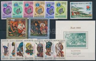 1967-1969 1 stamp, 3 diff sets, 1 block, 1967-1969 1 önálló bélyeg, 3 klf sor, 1 blokk