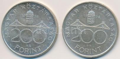 1994. 200Ft Ag "Deák" (2x) T:2,2-