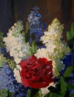 Corini Margit (1897-1982): Virágcsendélet. Olaj, vászon, jelzett, keretben, 80×60 cm