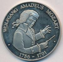 Németország 1991. Wolfgang Amadeus Mozart ezüstözött fém emlékérem T:2 (PP) ujjlenyomat Germany 1991. Wolfgang Amadeus Mozart commemorative silver plated metal medallion C:XF (PP) fingerprint