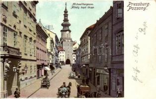 Pozsony, Mihály kapu utca / street; Heliocolorkarte von Ottmar Zieher