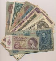 30db-os vegyes korona, pengő és forint bankjegy tétel, közte 1930. 20P T:vegyes