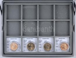 Amerikai Egyesült Államok 2007-2011. 1$ Cu-Ni "Elnökök" (16xklf) tanúsítványokkal, tálcás ...