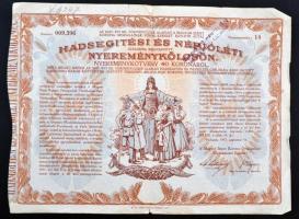 Budapest 1906. "Pesti Hazai Első Takarékpénztár-Egyesület" nyeremény-kötvénye 100K-ról, sz...