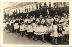 1940 Szatmárnémeti, ceremony, photo, 'vissza' So. Stpl (fa)