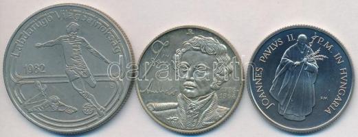 1982. 100Ft Cu-Ni "Labdarúgó VB" + 1986. 100Ft alpakka "Fáy András" + 1991. 100F...