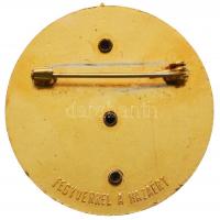 1954. "Magyar Partizán Emlékérem" aranyozott, zománcozott kitüntető jelvény, hátoldalon &q...