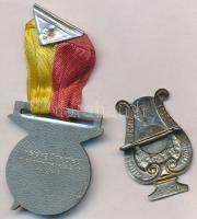 Svájc 1929. "Genfi Autó Kiállítás 1929" fém jelvény kis szalaggal. Szign: Huguenin Freres ...