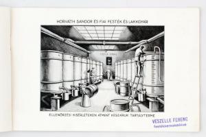 cca 1920-1940 Bp. IV., Horváth Sándor és Fiai Festék és Lakkgyárának ismertető, bemutató katalógusa,...