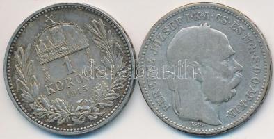 1893-1915. 1K Ag "Ferenc József" (2x) T:2-,3