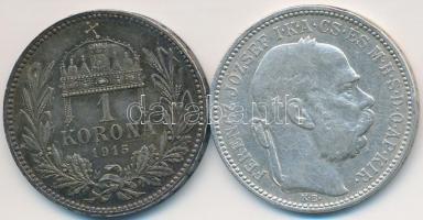 1893-1915. 1K Ag "Ferenc József" (2x) T:2,2-,3