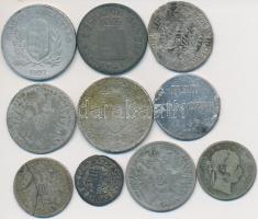 10db-os vegyes kis ezüstpénz tétel T:vegyes
