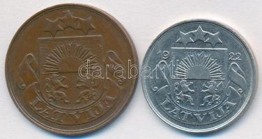 Lettország 1922. 5S Br + 10S Ni T:2,2-
Latvia 1922. 2 Santimi Br + 10 Santimu Ni C:XF,VF