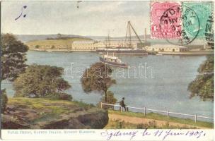 Sydney, Harbour, Garden Island, Naval Depot, steamship (fl)